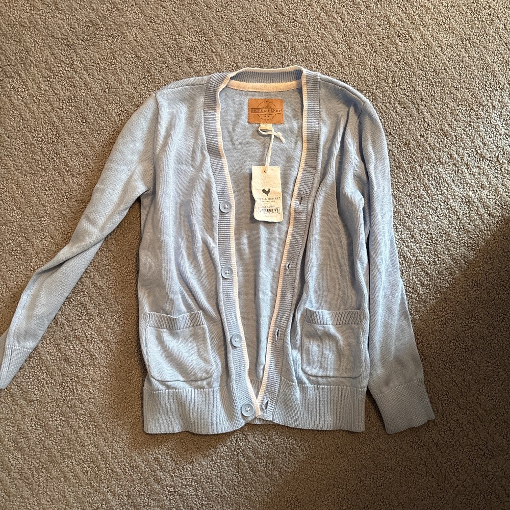 Hope & Henry NWT boys cardigan - light blue Size S